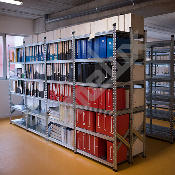 Estanteria galvamil de doble fondo para archivos definitivos.
